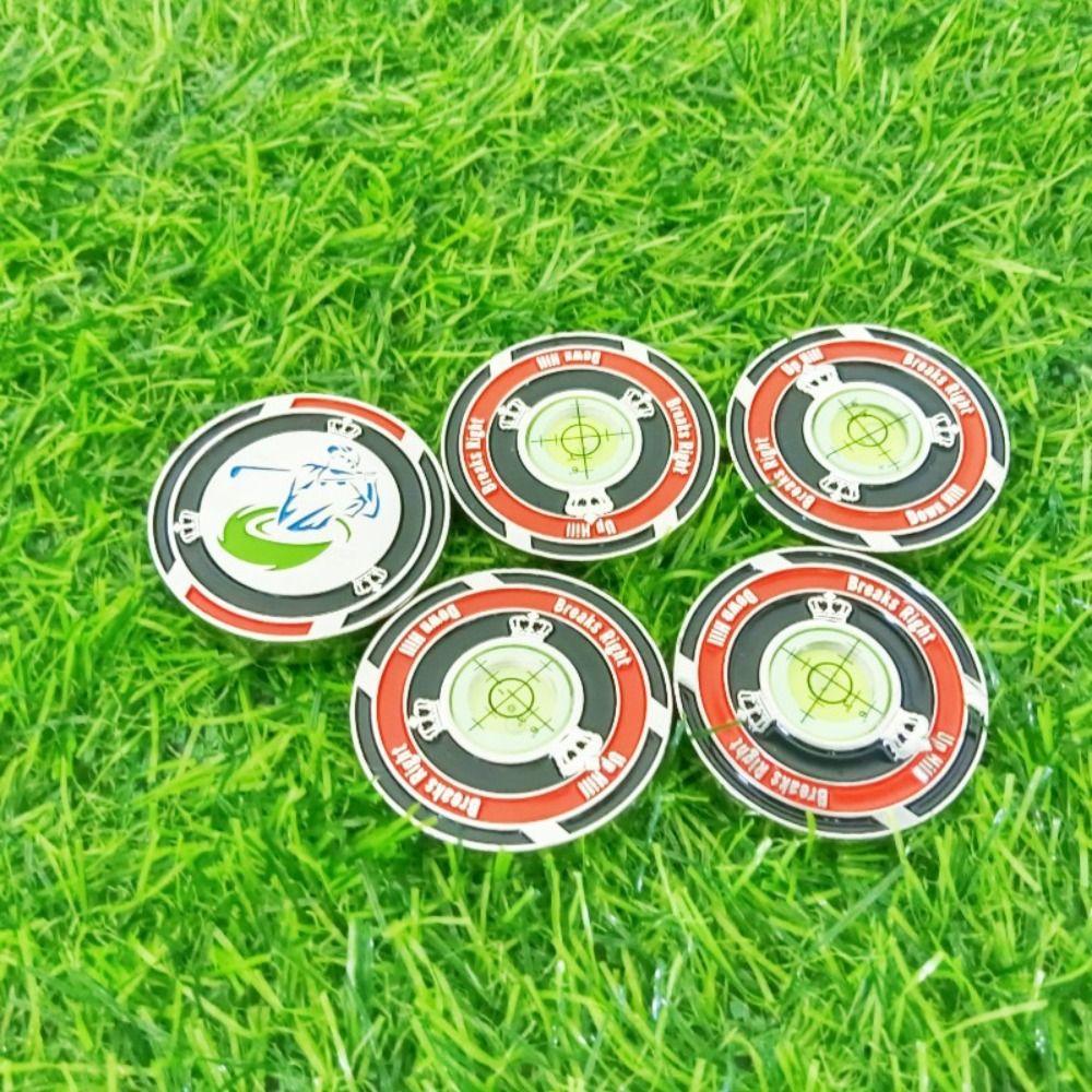 Metall Golf Green Reader Zweiseitiger Golfball Marker Golf Zubehör Golf Hut Clip Marker Jungen