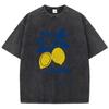 When Life Gives You Lemons Prints Washed T Shirts Women Cotton TShirt Distressed ONeck Comfortable Tops Summer Woman Clothes