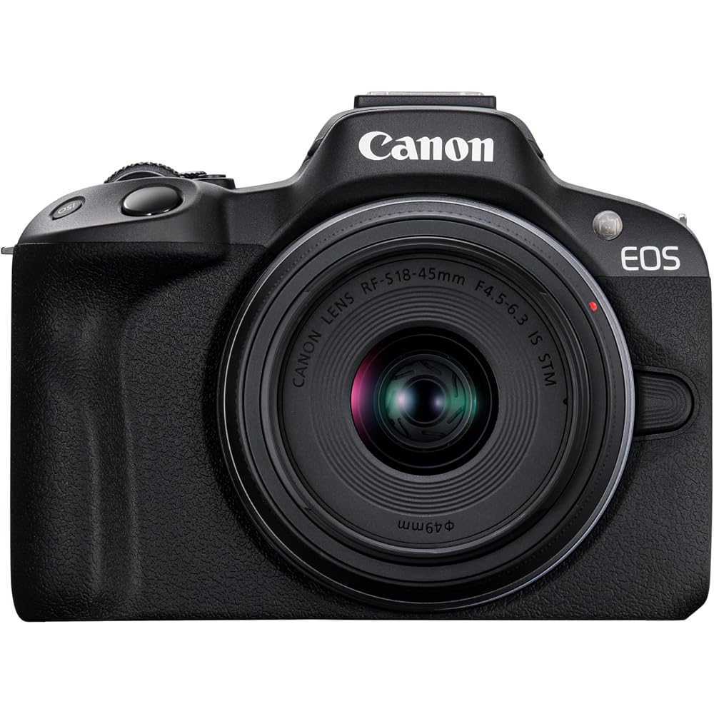 Canon Mirrorless SLR EOS R50 Standard Zoom Lens Kit (RF-S18-45) Black/APS-C/Approx. 375g EOSR50BK...