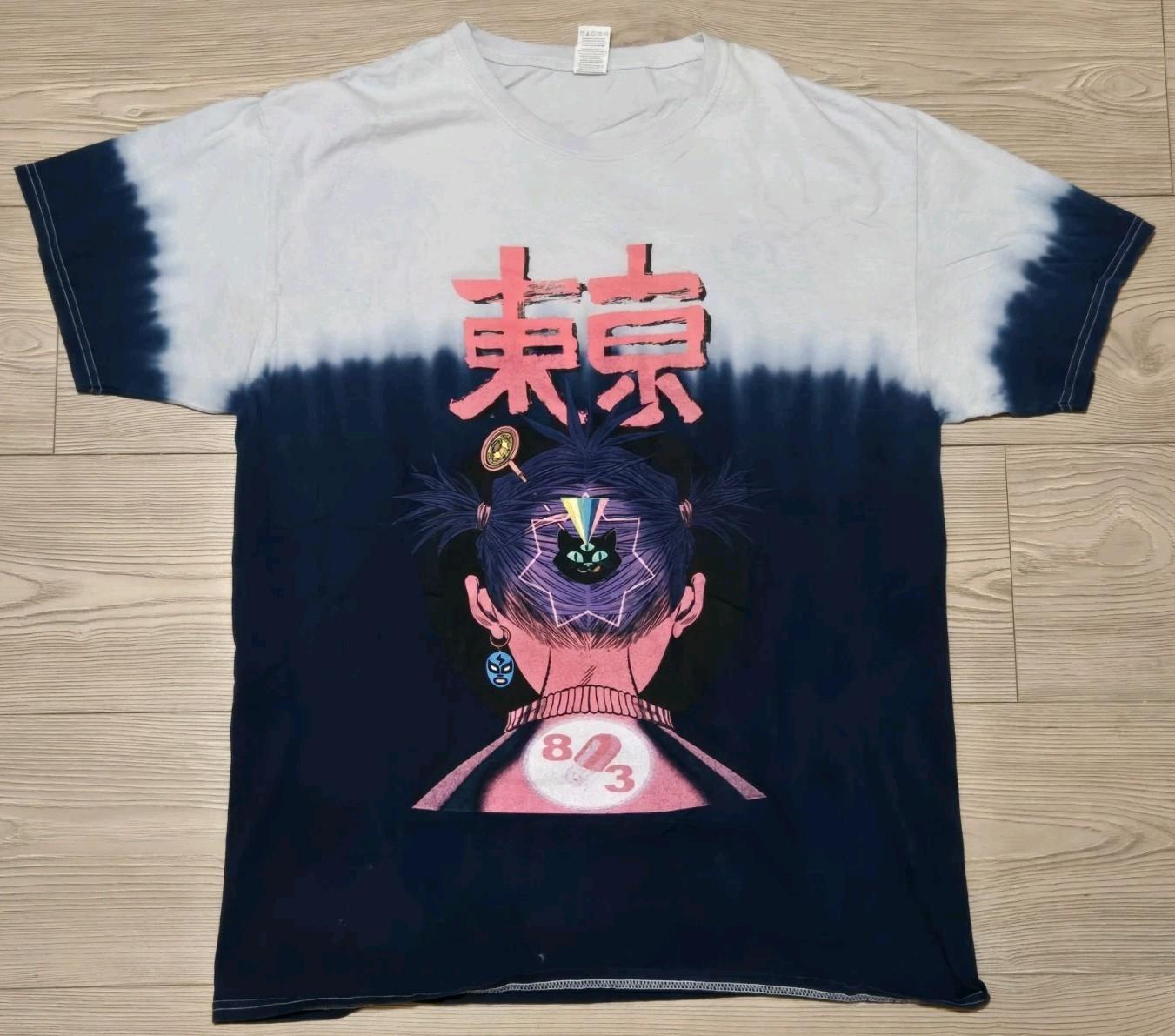 Gorillaz Shirt Song Machine Noodle Tye Dye Drip Mens Large RARE Japan Band Tee Unisex T-Shirt XXXXL