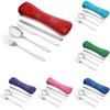 Elegant Stainless Steel Knife Fork Spoon Chopstick Travel Camping Cutlery Set With Colorful Options