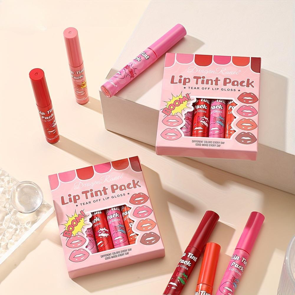 6 Farben Matt Samt Lippen-Tint Set | Langanhaltend, Wasserdicht, Nicht ausblutend, Tragbarer Party-freundlicher Lipgloss