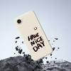 For iPhone 16e Case Have Nice Day Pattern Printing Straight Edge TPU Phone Back Cover