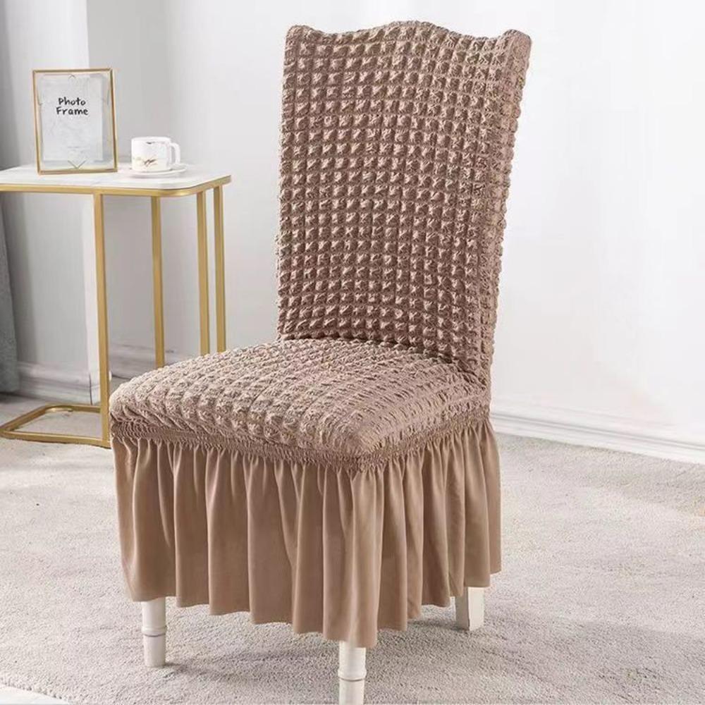 Elastic Bubble Grid Chair Seat Covers Universal Stretchable Dining Chair Covers All Season