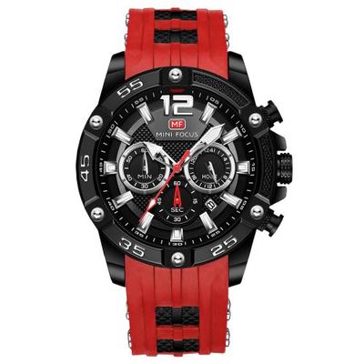 [MINIFOCUS] MINIFOCUS Men's Chronograph Silicone Wristwatch MF0349G04