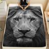 1Pc BigFive Print Flannel Blanket, High quality Comfortable for All Seasons, Home Decor, Warmth and Comfort, Perfect for Christmas Gifts
