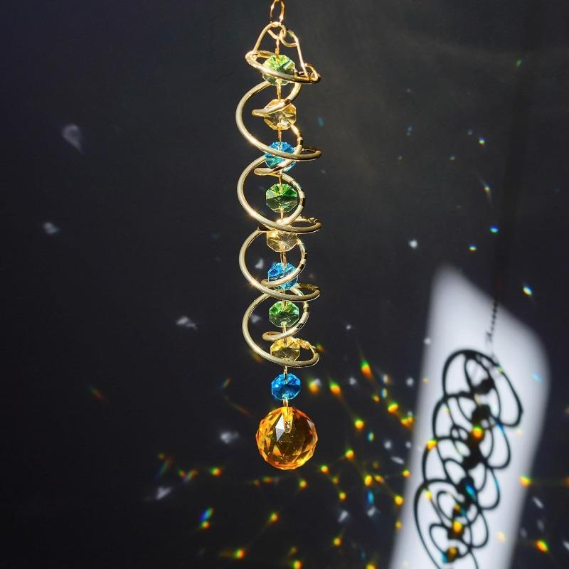 Sun Catcher Wind Chimes Crystal Wind Chime Living Room Luxury Hang Stained Glass Outdoor Macrame Pendant Decoration Accessories