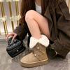 Thick-soled Velvet Snow Boots for Women In the Winter of 2025, New Popular Thermal High Boots, Heightening Small Boots