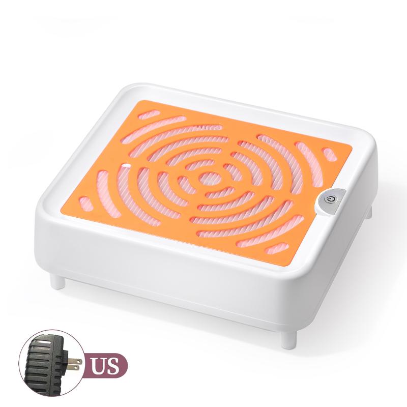 

36000 об/мин Супервсасывание Пылесборник для ногтей Мощный экстрактор пыли для ногтей Вентилятор для маникюра Пылесос и фильтр оранжевый