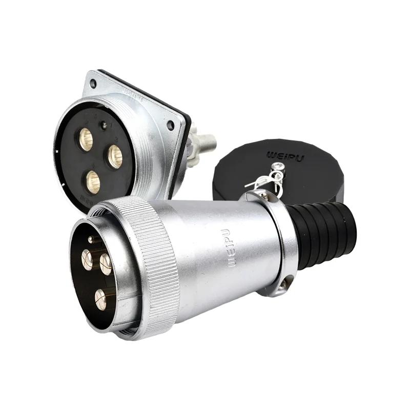 WS55 TQ+Z Waterproof IP65 Automotive Connector M55 Soldering Multi Core 4 7 40 53 61 Pin Power Adapter Male Plug Female Socket