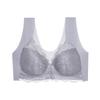 New front open button seamless bra gather large size thin adjustment bra sexy lace women's underwear