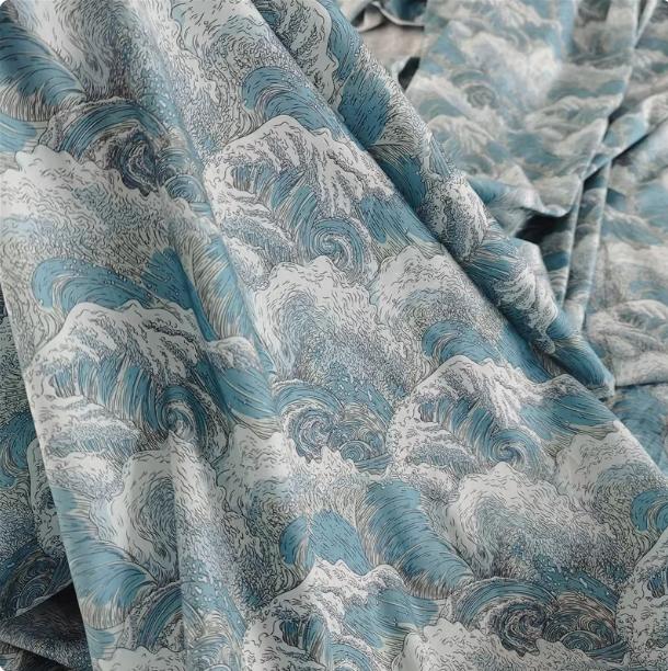 140x50cm Pastoral Floral Poplin Cotton Fabric DIY Children's Wear Make Bedding Quilt Decoration Home Sewing Cloth Clearance