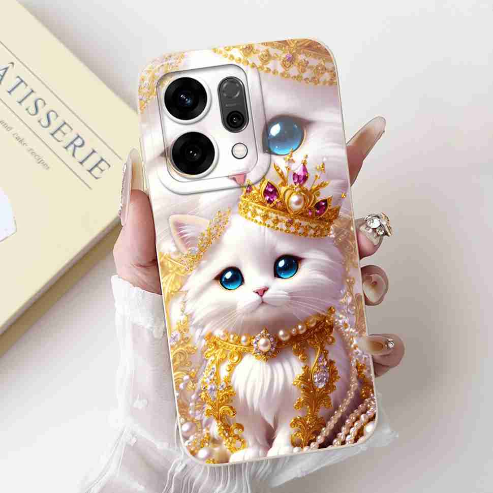 For Oppo Reno14 5G PLA110 Case Cute Rabbit Sunflower Soft Silicon Cover For Oppo Reno 14 CPH2737 6.59" Protective Cases Coque