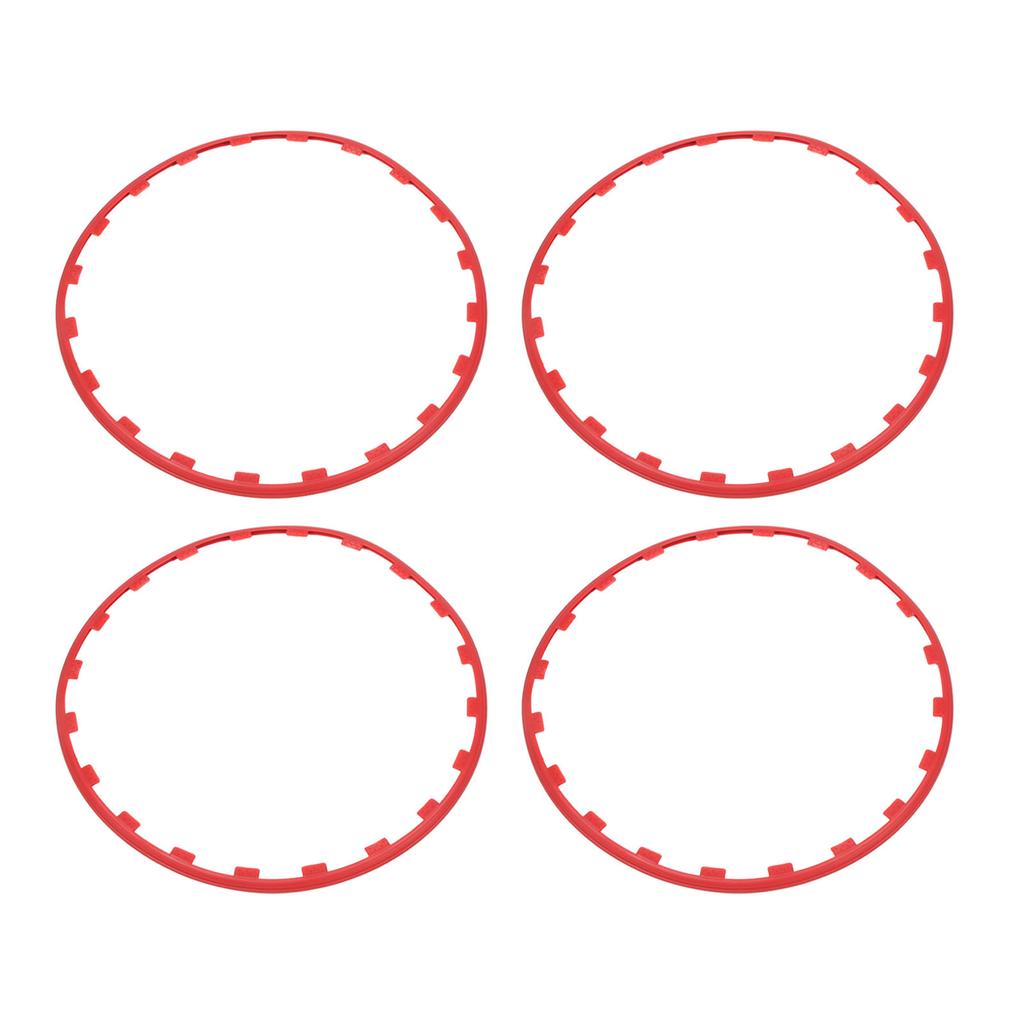 4PCS 20in Wheel Rim Protection Ring Wheel Edges Trim Tire Decoration Accessories Replacement For Tesla Model Y Red