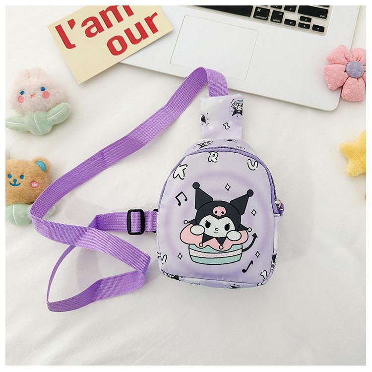 Hello Kitty Kids Crossbody Bag Lightweight Nylon Chest Pack For Daily Essentials Unisex Design