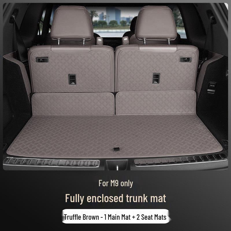 Full Coverage Nappa Leather Trunk and Backrest Mat for 2024/25 AITO M9 Five/Six-Seater