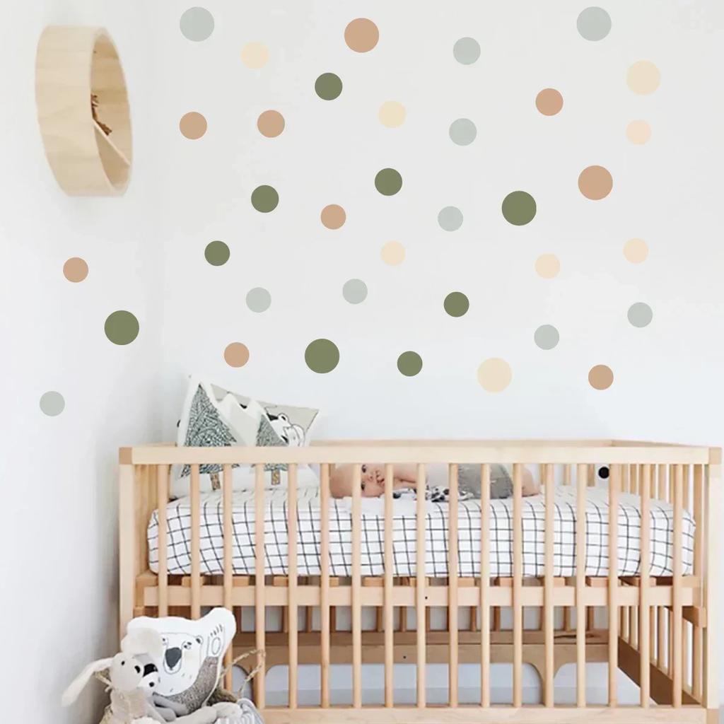 3PCS Coloreful Dots Removable Waterproof Wall Stickers for Kids Room Children's Room Decor Bedroom Living Room Home Decoration