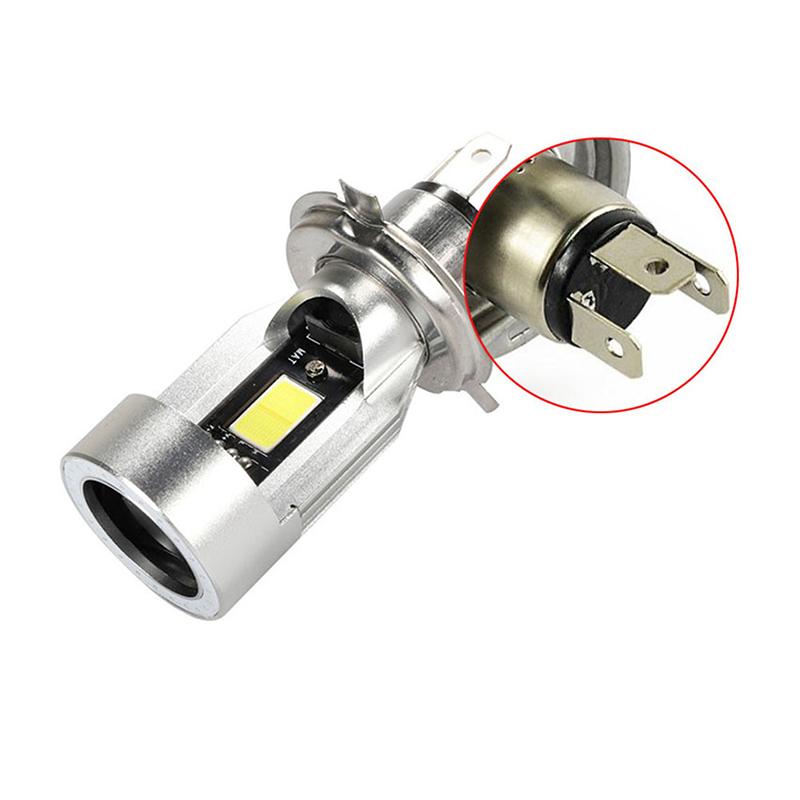 Bulb H4 BA20D Blue/Red Angel Eye LED Motorcycle Headlight Scooter Motorbike Headlamp Light Bulb DRL Motorcycle Light Accessories