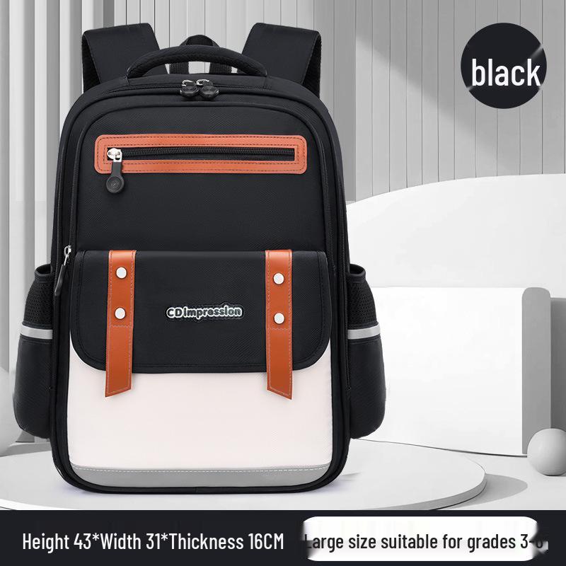 

Легкий шкільний рюкзак для дітей 1-6 класів: Захист хребта, ідеально для хлопчиків та дівчаток чорний