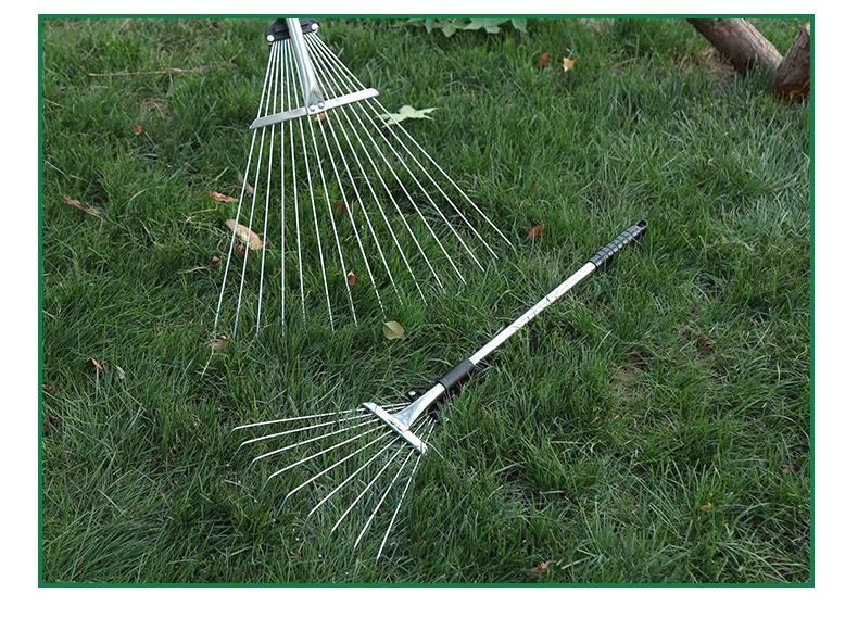 Stainless Steel Agricultural Floor Rake for Grass and Leaves