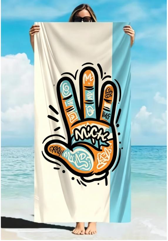 Microfiber Large Beach Towel, Sand Free Quick Dry, Minimalist Duck Doodle Print, Soft Absorbent Towel for Adults Towels Bathroom