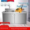 Rongyu Stainless Steel Triple Sink Cabinet