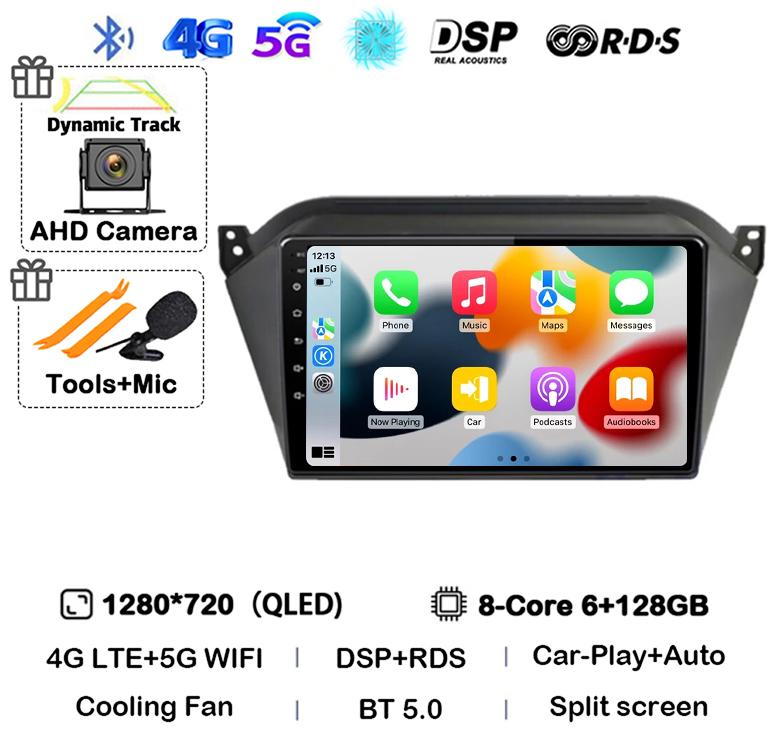 Android 14 Wireless Carplay Auto WIFI+4G For JAC S2 t40 2015 2016 2017 2018 Car Radio Video Player GPS Multimedia Stereo Audio
