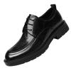 Inner Heightening Leather Shoes Men's 8cm Business Dress Real Cowhide Heightening Big Head Shoes 6cm Groom Wedding Casual Men's Shoes