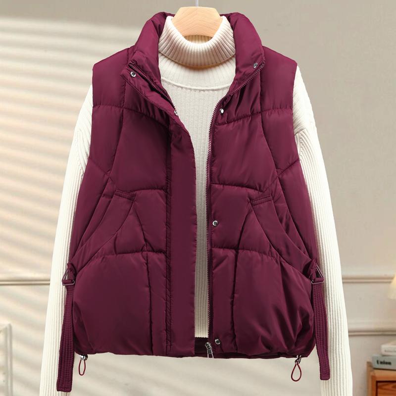 

Модный зимний короткий жилет Женские пальто Толстая теплая парка без рукавов Женские куртки 2XL