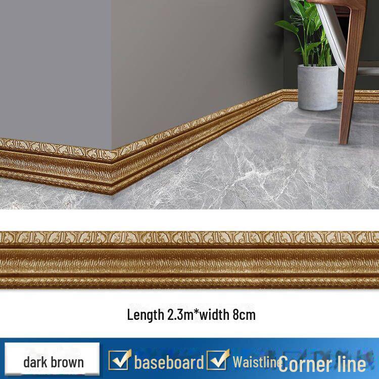 

3D водонепроницаемые антиколлизионные самоклеящиеся настенные плинтусы и наклейки на талию 4.5MM