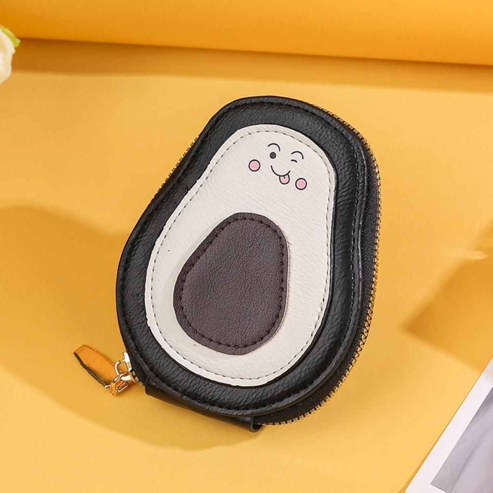 

Кошелек из ПУ кожи на молнии Милый держатель для карт Модный кошелек с авокадо Для улицы