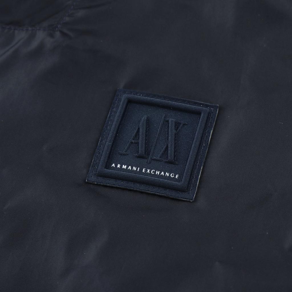 Armani Exchange FW25 Kurtka z kapturem na zamek z naszywką z logo Męskie kurtki XM000342-AF12285-UB101