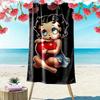 Betty Boop Beach Towel, Multi-purpose Beach Towel Perfect for Camping and Beach Vacations