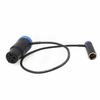 Kabel Miksera Audio HangTon dla Kamer Blackmagic Pocket Cinema 6K i Canon C70, Mini XLR TA3M do XLR 3-Pin Niski Profil 40cm Niebieski
