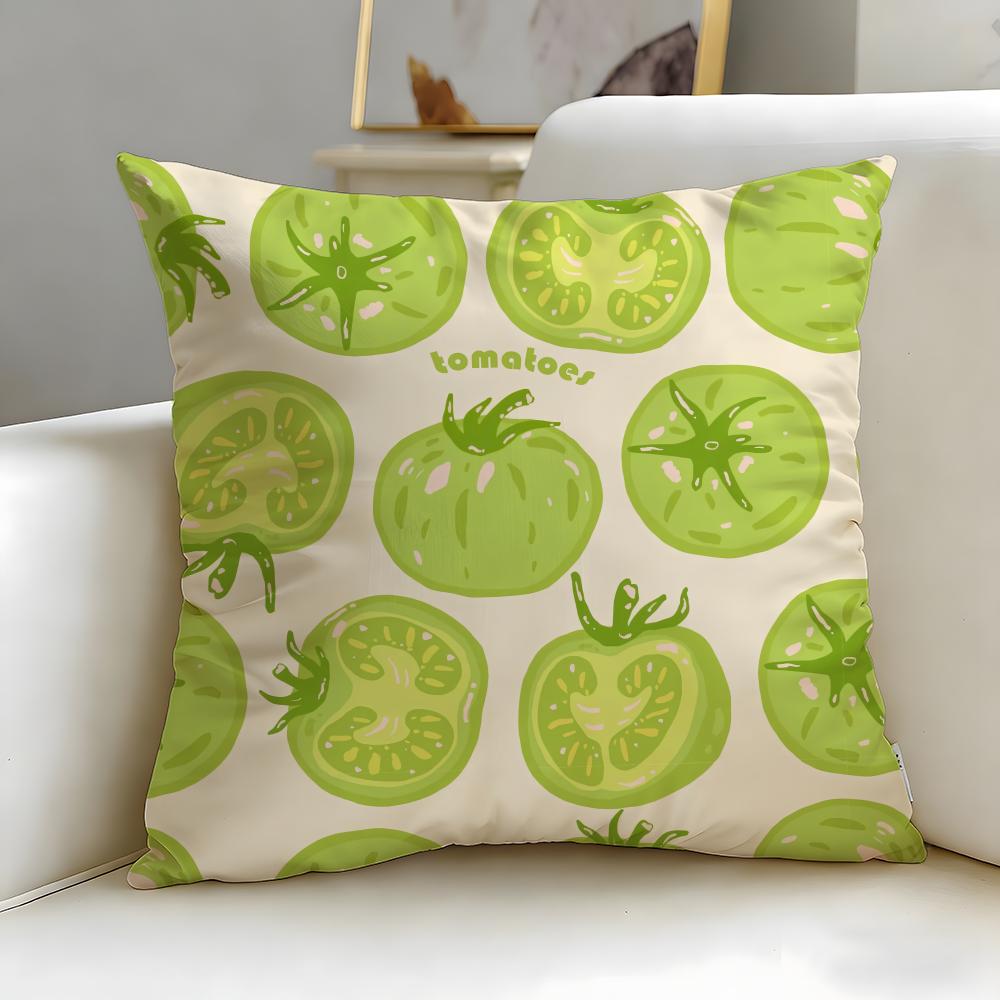 classic food Tomato Cushion Cover Soft & Easy-Wash Pillow Case – Versatile for Couch, Bed, Travel and Office