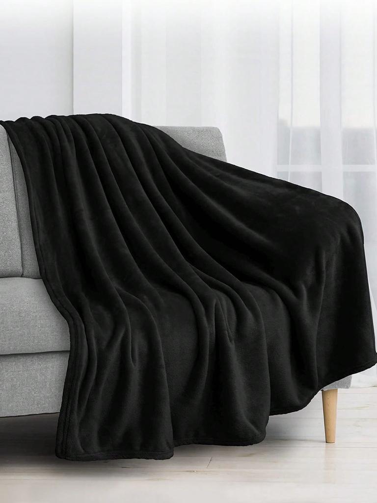 Plain Color Blanket Green Simple Throw Blanket Soft Sleeping Blanket For Household