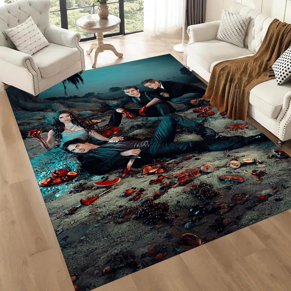 Le serie TV drammatiche romantiche sui vampiri I tappeti quadrati sono un'ottima scelta per soggiorni, camere da letto, arredamento della casa e come regali.