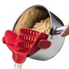 Silicone Kitchen Strainer Clip On Pots and Pans Drain Rack Pasta Noodle Vegetable Fruit Strainer Colander Kitchen Gadgets 2
