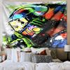 Rider Speeding Through Neon Lights Printed Tapestry, Wall Hanging,Livingroom, dormitory, Large Wall Decor, Fabric Decor Fan Birthday Gifts