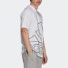 Adidas Big Logo Print Casual Sports Short Sleeve T-Shirt Unisex Tops White H60664