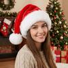with Pompom Fur Xmas Cap Plush Santa Claus Hat Fashion Plush Christmas Hat  Unisex