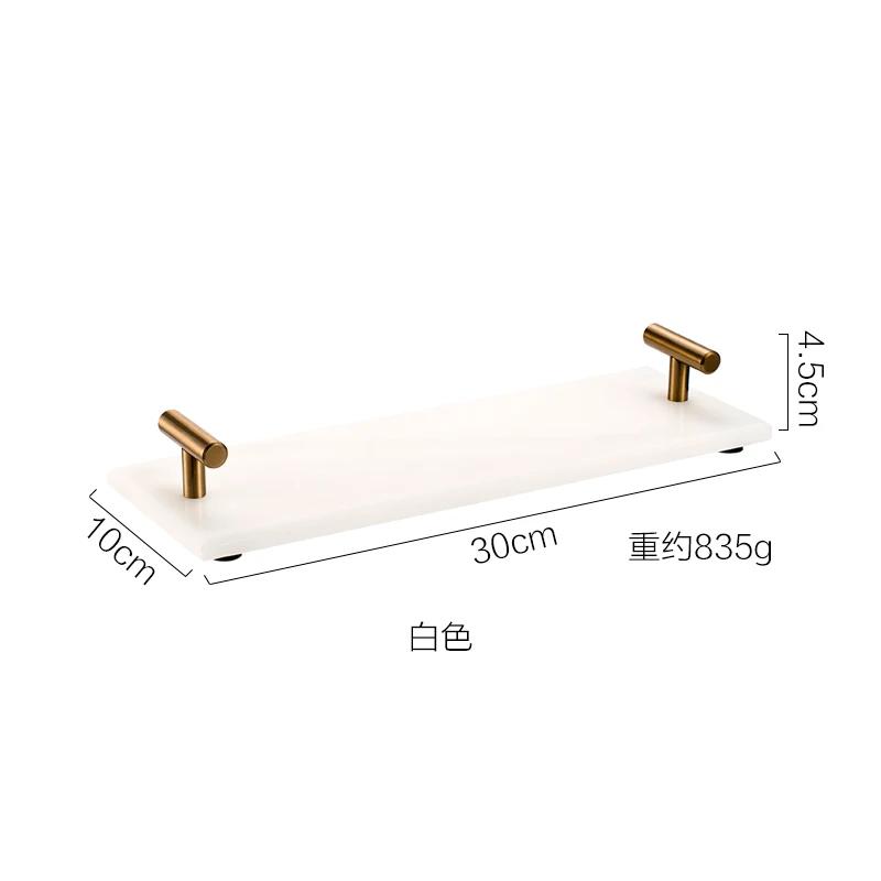 Marble Texture Rectangle Trays Decorative Ceramic Storage Tray Cosmetic Containers Organizer Shelf Bath Supplies Plate