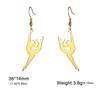 Cazador Stainless Steel Gymnast Yoga Drop Earrings Gold Color Jewelry Earrings for Women 2026 Trending Birthday Mother Day Gift