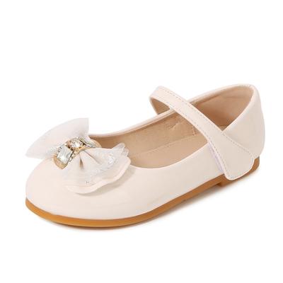 Girls Shoes New Fashion Kids Elegant Mary Janes for Party Wedding Shows Bow Children Fashion Moccasin Shoes Hook & Loop Chic PU