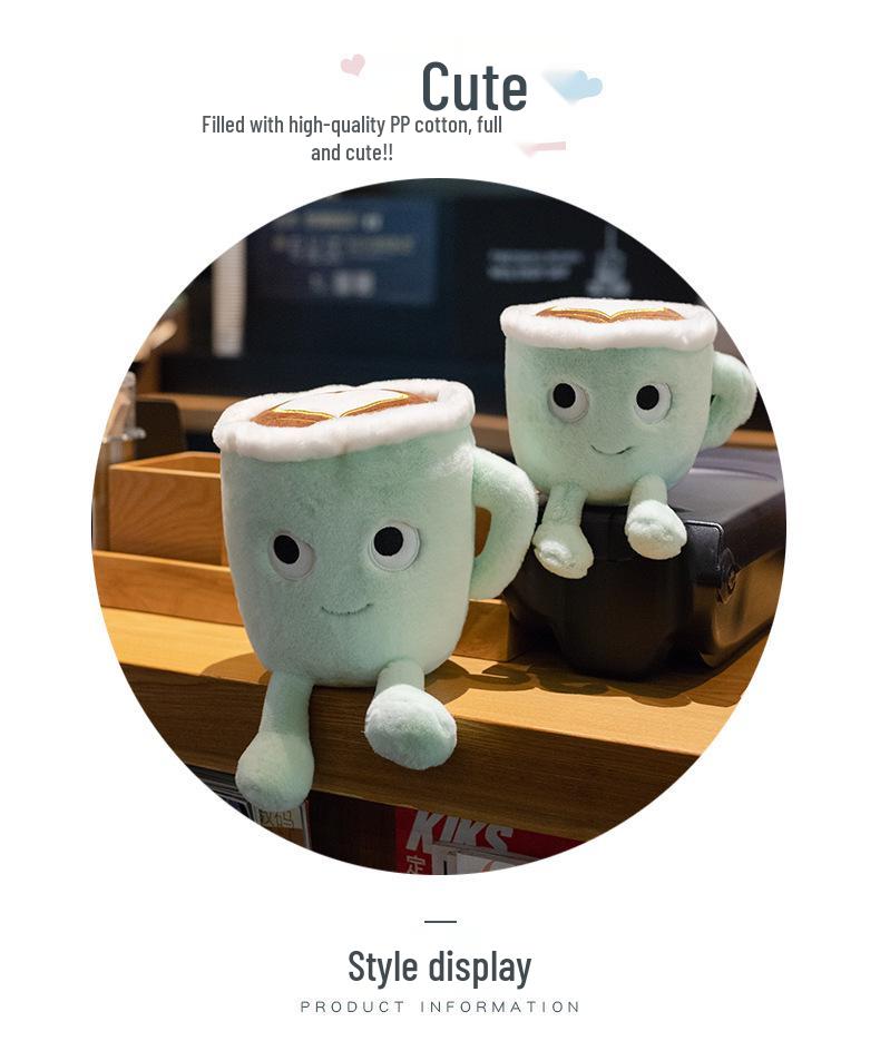 Creative Latte Coffee Cup Plush Toy - Funny Office Gift for Girlfriend's Birthday