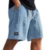 Men's Elastic Waist Tie Solid Color Casual Sports Shorts