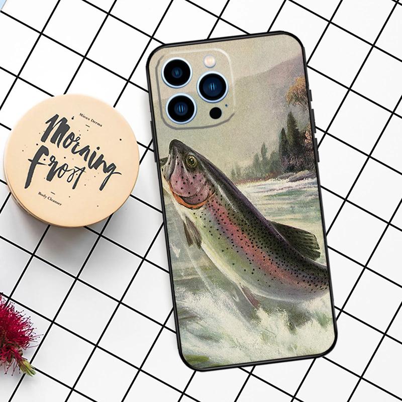 Brown Trout Fly Fishing Phone Case For iPhone 13 14 12 11 16 15 Pro Max Plus XS Max X XR 7 8 Plus 13 12 Mini Cover
