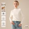 Women's Lyocell Silk Wool Blend Half-Neck Warm Top - Autumn/Winter Style