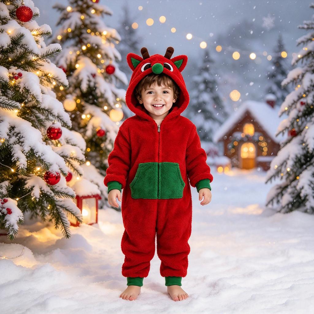Christmas Parent Child Matching Pajamas for Mother and Son, Long Sleeve Family Sleepwear Loungewear for Holiday