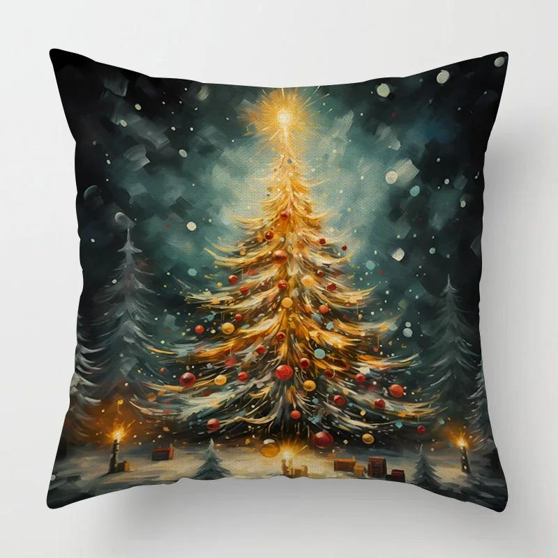 Modern Decorative Cushion For Home Living Room Decor Throw Pillow Cover 45*45 40X40Cm 60X60Cm 45X45Cm 50X50Cm Merry Christmas